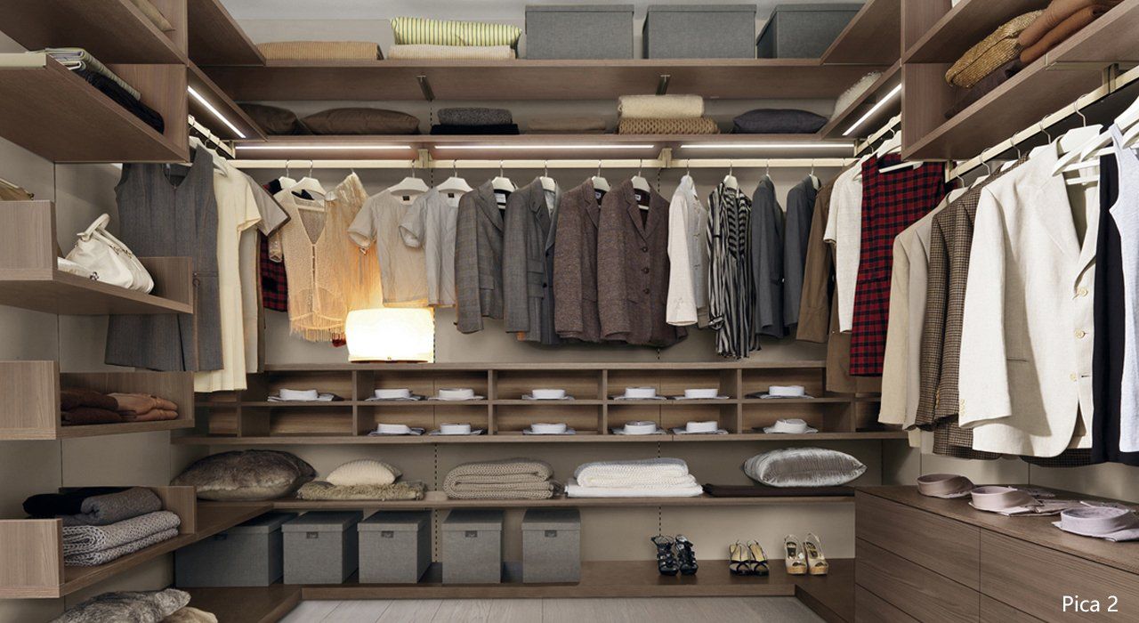 Zalf Pica Wall Hanging Closet System with LED lighting