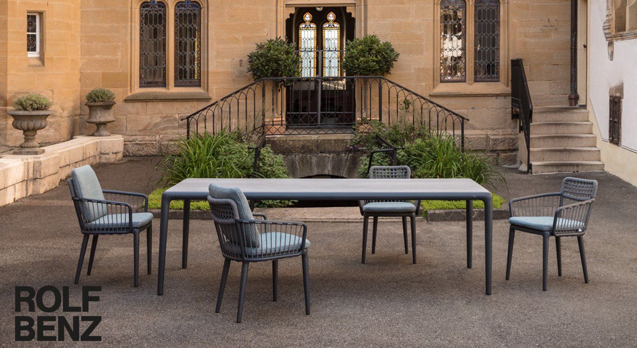 Rolf Benz new outdoor dining chairs and tables