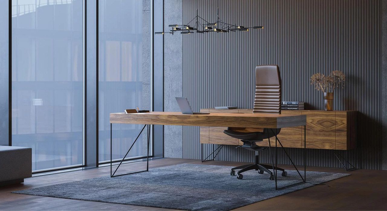 Narbutas Luxury high end desks with storage available in Marbella and Estepona Spain.