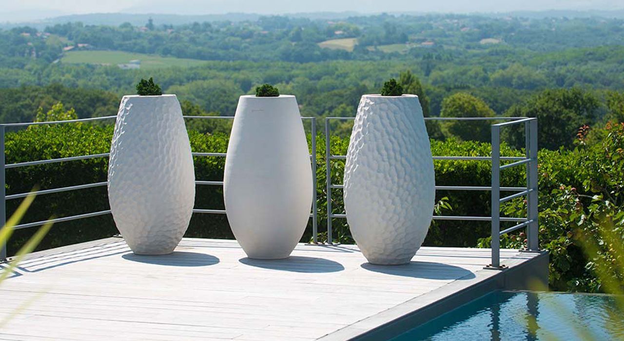 luxury garden and terrace vases or pots for sale in Marbella and Estepona, Spain
