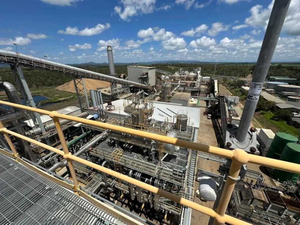 An Aerial View Of A Factory With A Yellow Railing β LJ's Technical Services In Burdell, QLD