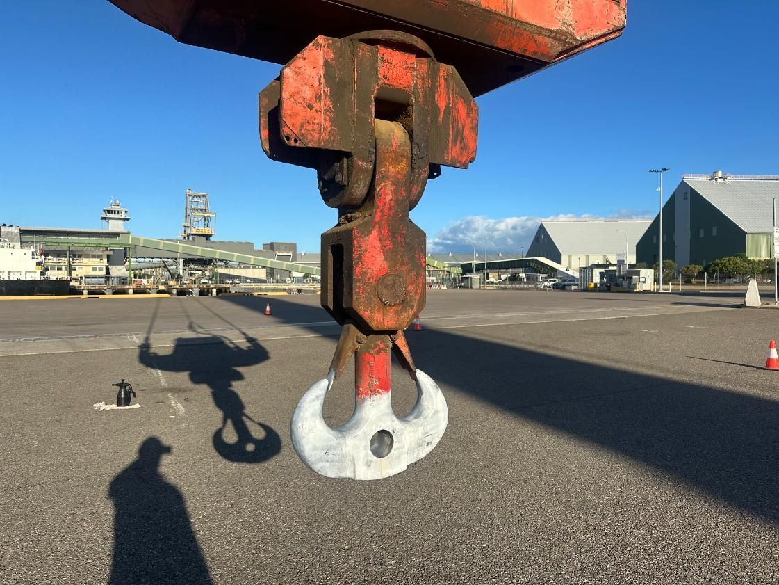 A Close Up Of A Hook On A Crane In A Parking Lot — LJ's Technical Services In Burdell, QLD