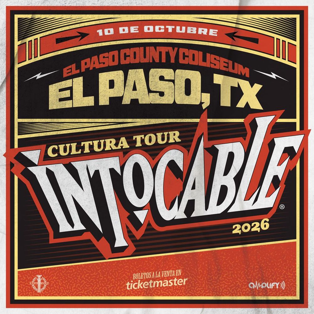 Pandora & Flans concert poster. Six women pose, dates listed for El Paso County Coliseum, TX, February 8, 2026.