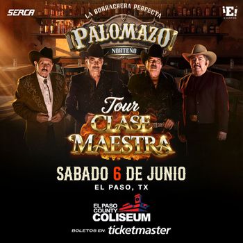 Pandora & Flans concert poster. Six women pose, dates listed for El Paso County Coliseum, TX, February 8, 2026.