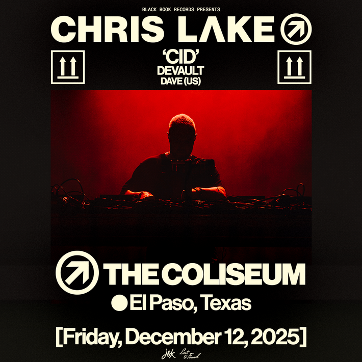 Chris Lake DJ event at The Coliseum in El Paso, Texas, on December 12, 2025.