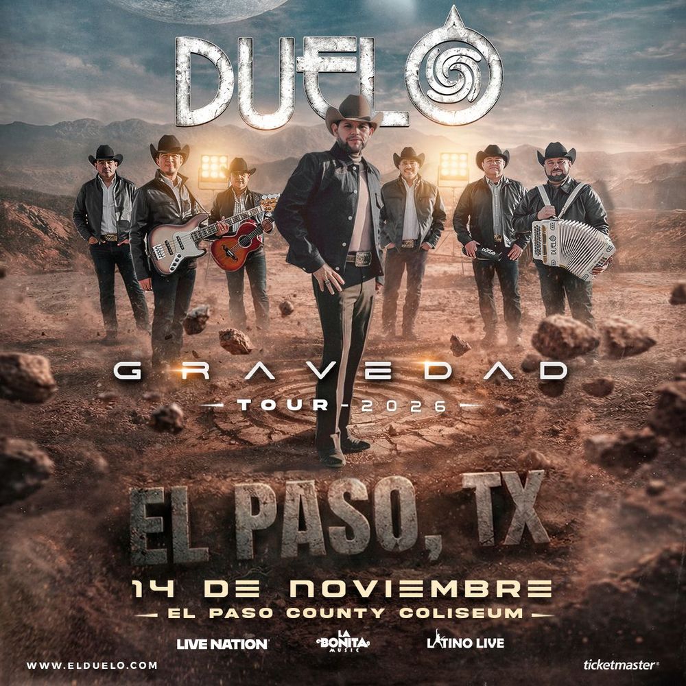 Pandora & Flans concert poster. Six women pose, dates listed for El Paso County Coliseum, TX, February 8, 2026.