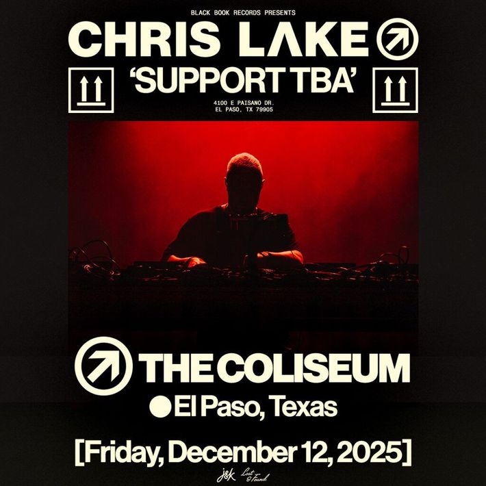 Chris Lake DJ event at The Coliseum in El Paso, Texas, on December 12, 2025.