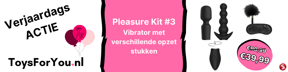 Pleasure kit nr. 4 vibrator met opzetstukken vibrator en anaal seksspeeltje