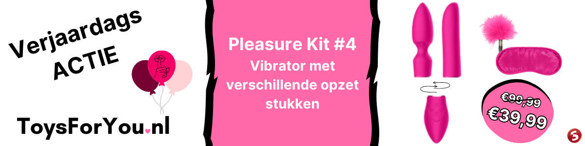 Pleasure kit nr. 4 vibrator met opzetstukken