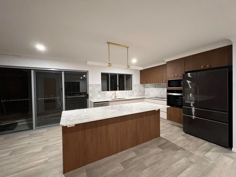 There Is A Large Island In The Middle Of The Kitchen — O'Donnell Cabinetmaking in Kawana, QLD