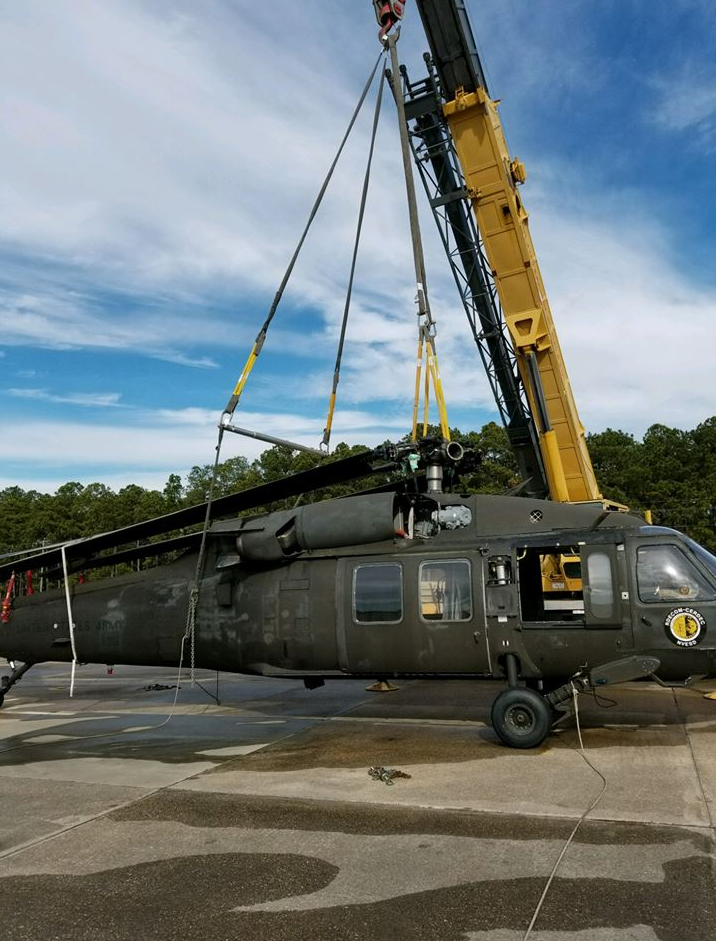 Helicopter and Crane — Fayetteville, NC — Bill's Mobile Crane Service