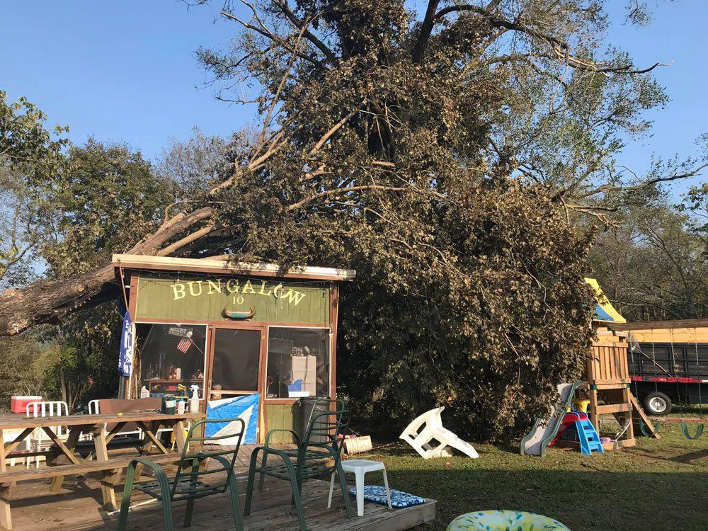 Damaged Bungalow — London, KY — A1 Nantz & Sons Tree Service
