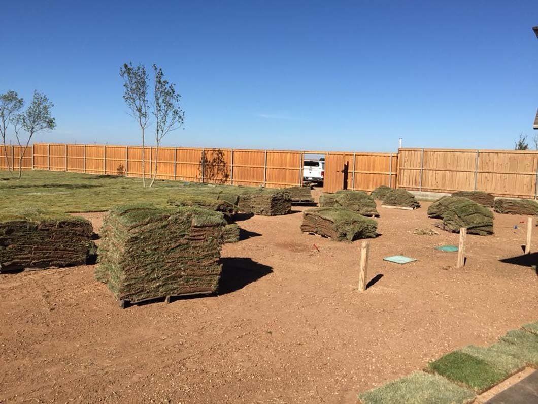 Stacks of Lawn Carpet