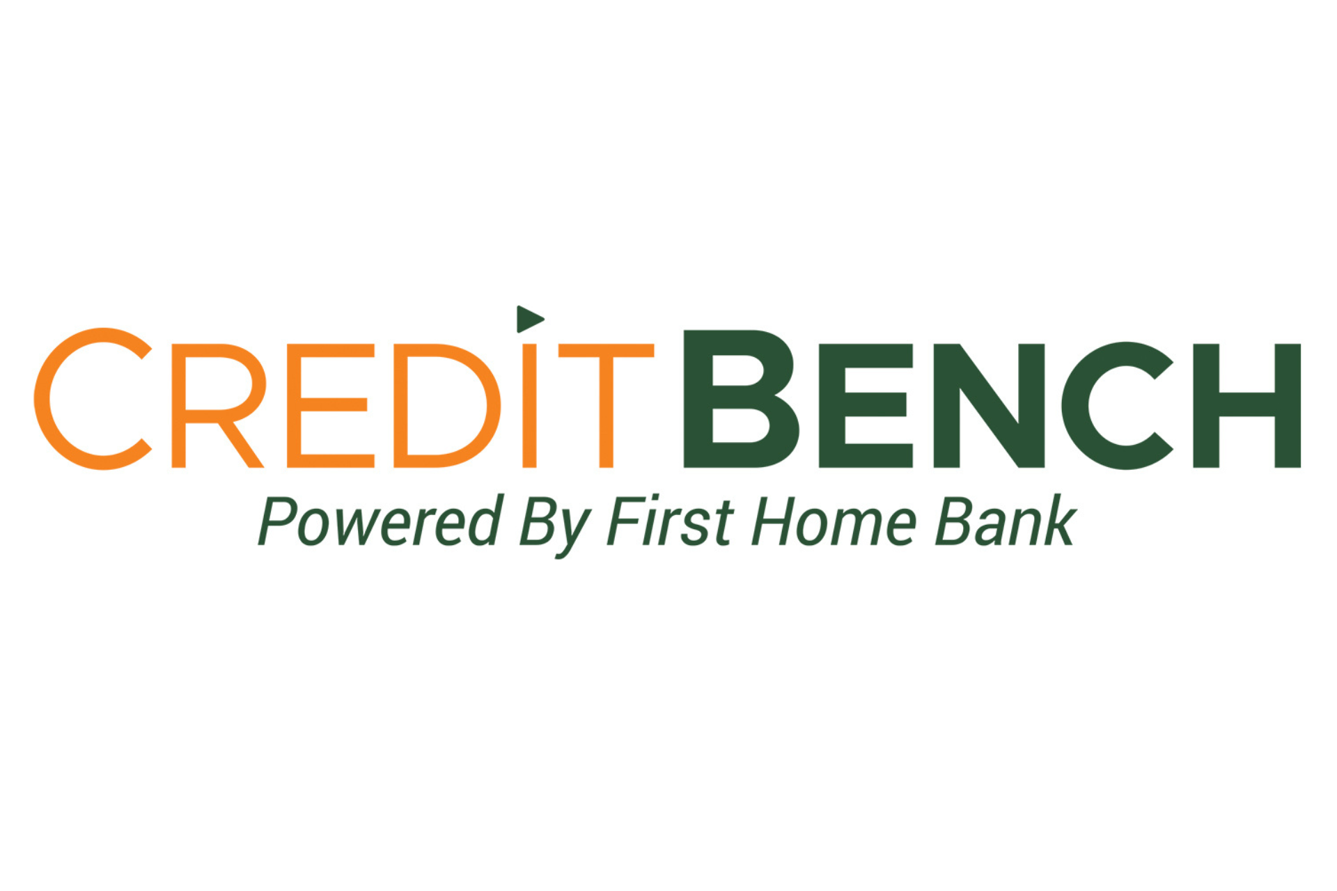 The credit bench logo is powered by first home bank.