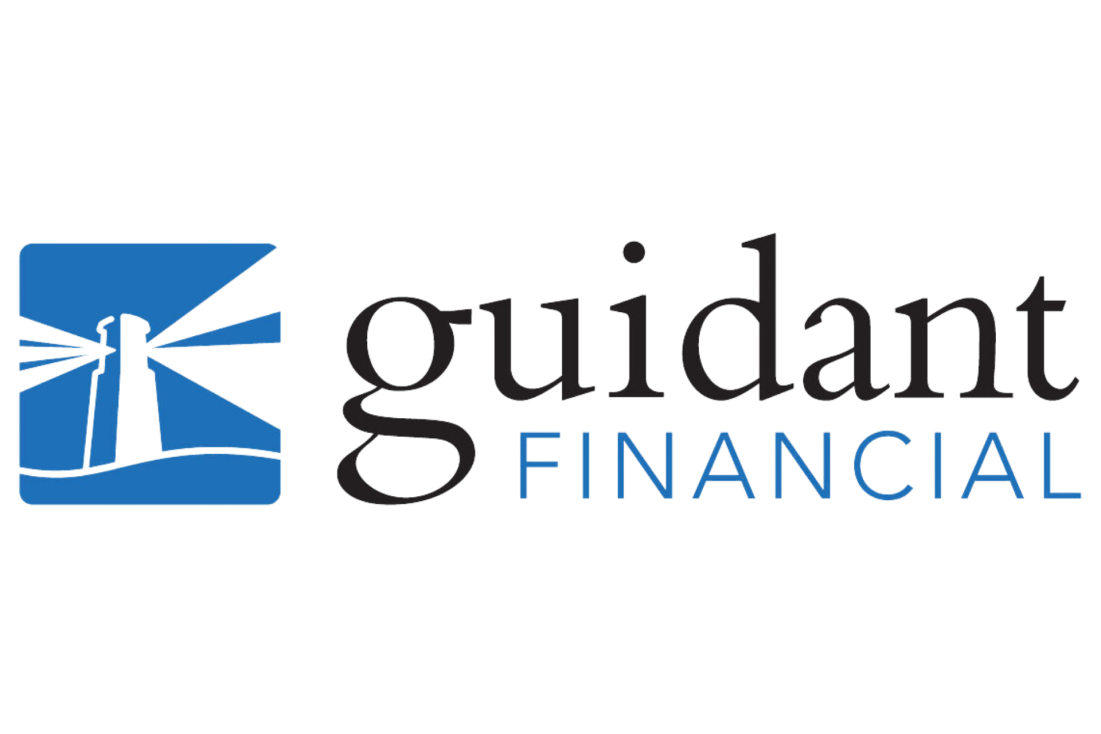The logo for guidance financial has a lighthouse on it.
