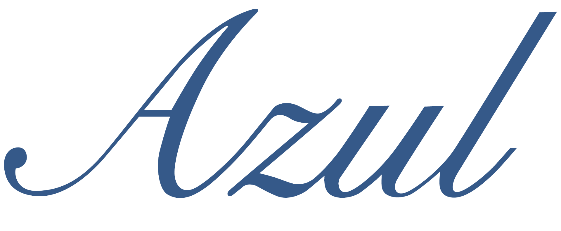 Logotipo estilizado en azul
