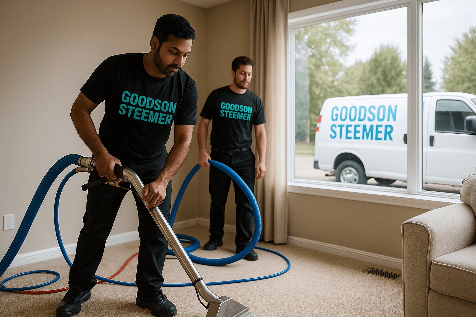 Carpet cleaning in Westland MI by Goodson Steemer
