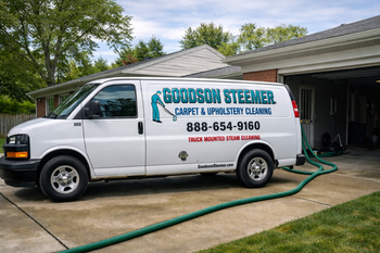 Goodson Steemer carpet cleaning van serving homes near Newburgh Rd in Livonia, Michigan