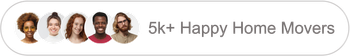 A group of people standing next to each other with the words 5k + happy home movers