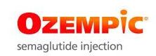 The logo for ozempic semaglutide injection is red and orange.