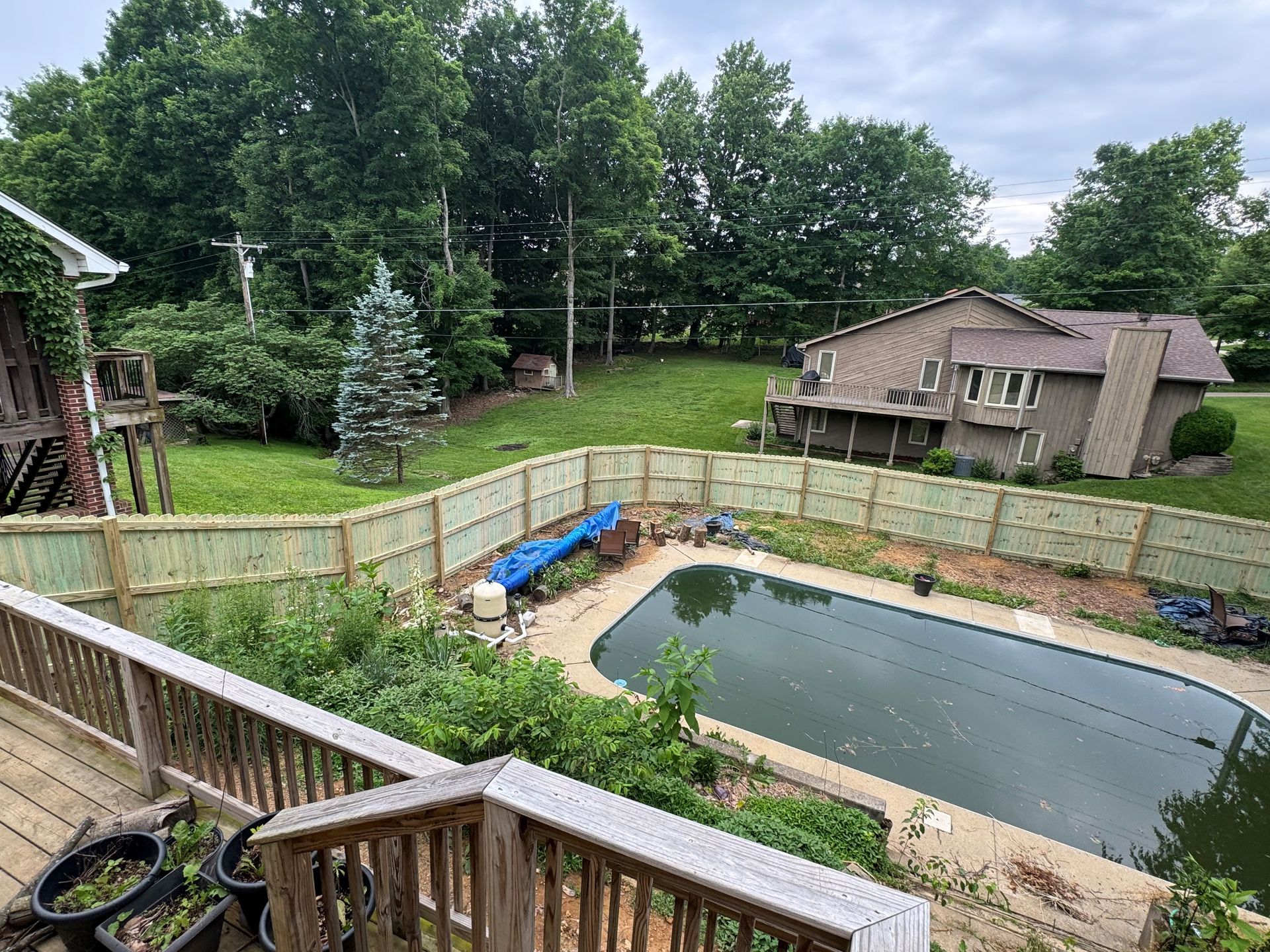 Large Swimming Pool in Backyard — Louisville, KY — Shatkoff Fencing
