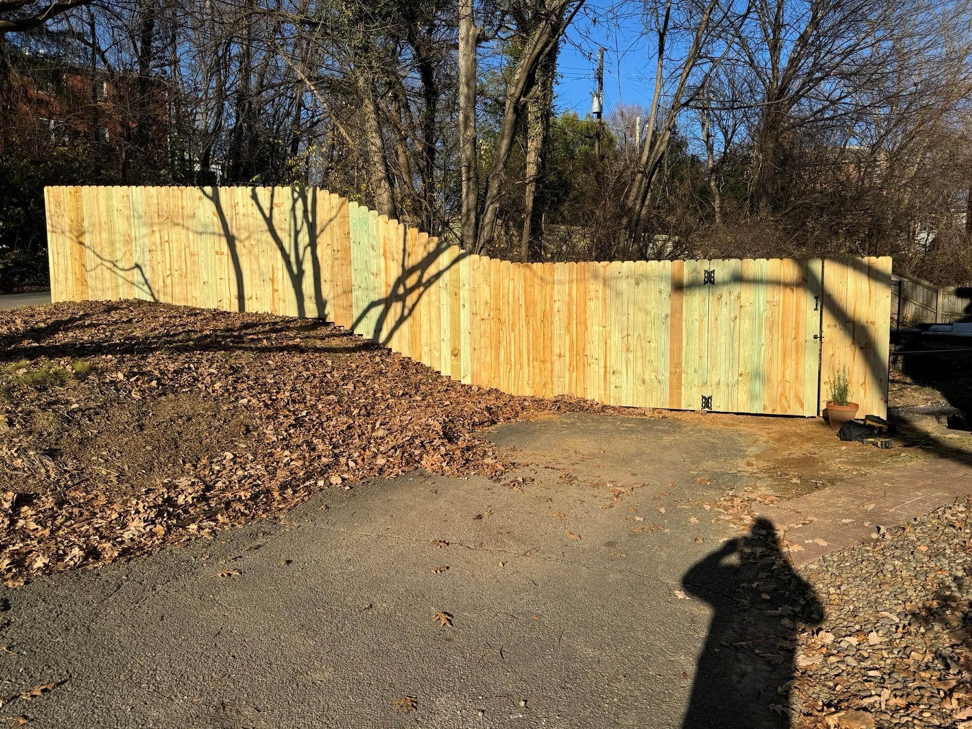 Wooden Fence Surrounded by Trees — Louisville, KY — Shatkoff Fencing