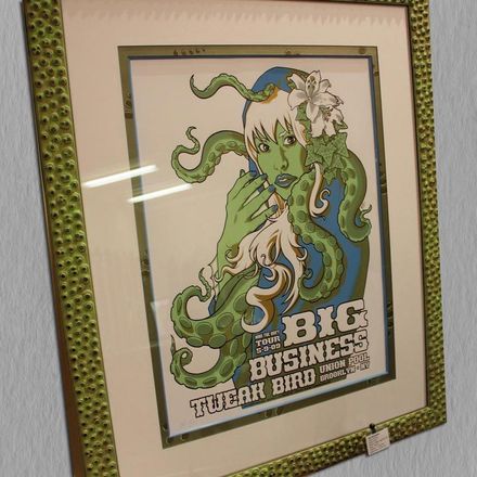 A picture of an octopus with the words big business on it