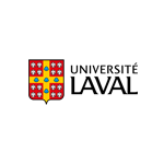 Un logo pour l'université Laval avec un blason sur fond blanc.