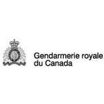 Le logo de la gendarmerie royale du canada est noir et blanc.