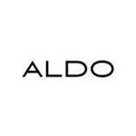 Le logo des chaussures aldo est noir et blanc sur fond blanc.