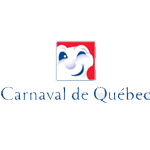 Un logo pour le carnaval de québec avec un masque dessus.
