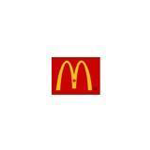 Un logo McDonald's rouge et jaune sur fond blanc.
