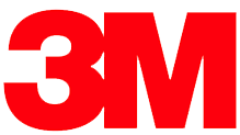 Le logo 3m est rouge et blanc sur fond blanc.