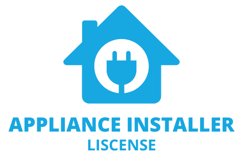 A logo for an appliance installer license with a house and a plug.