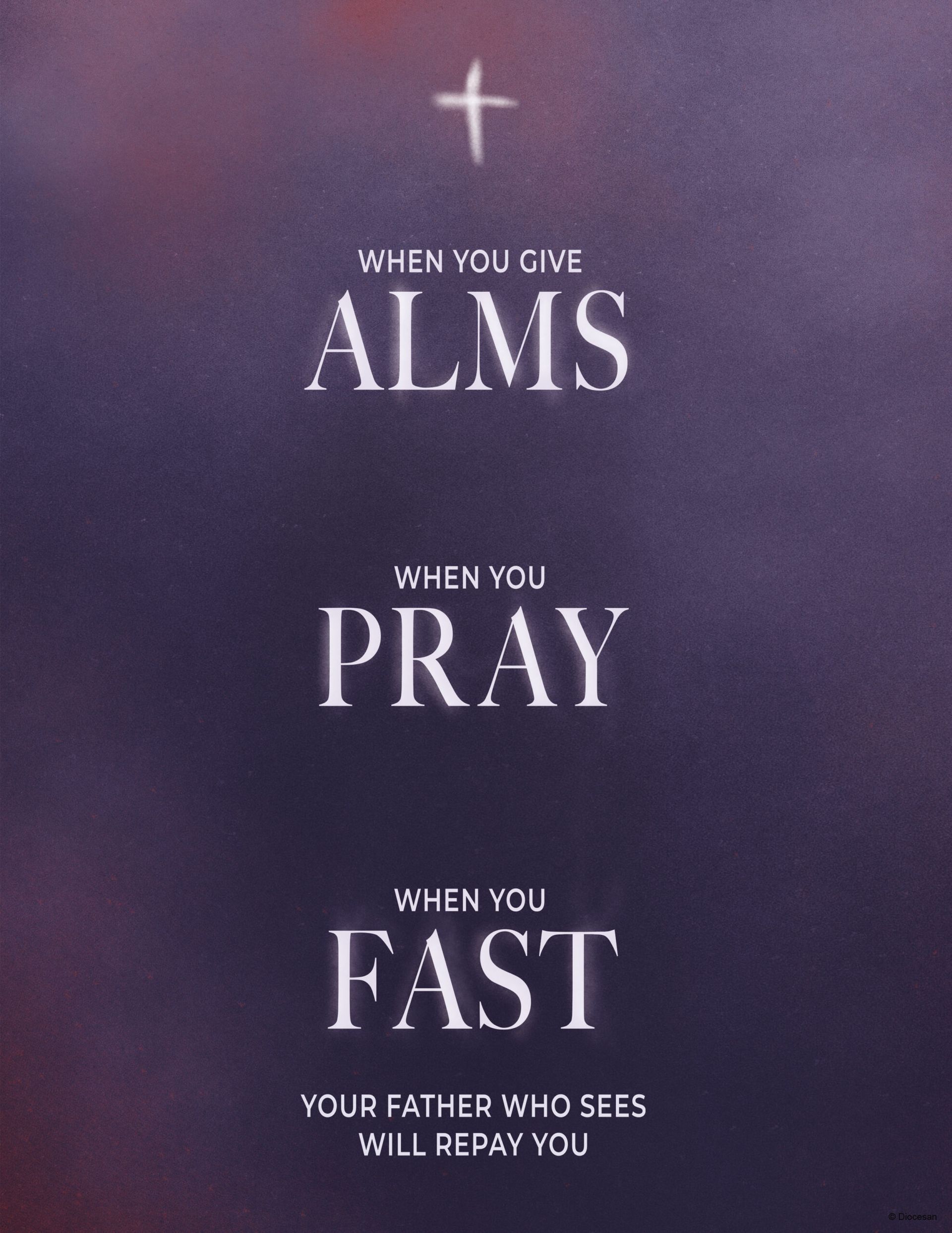 Text on a purple background: