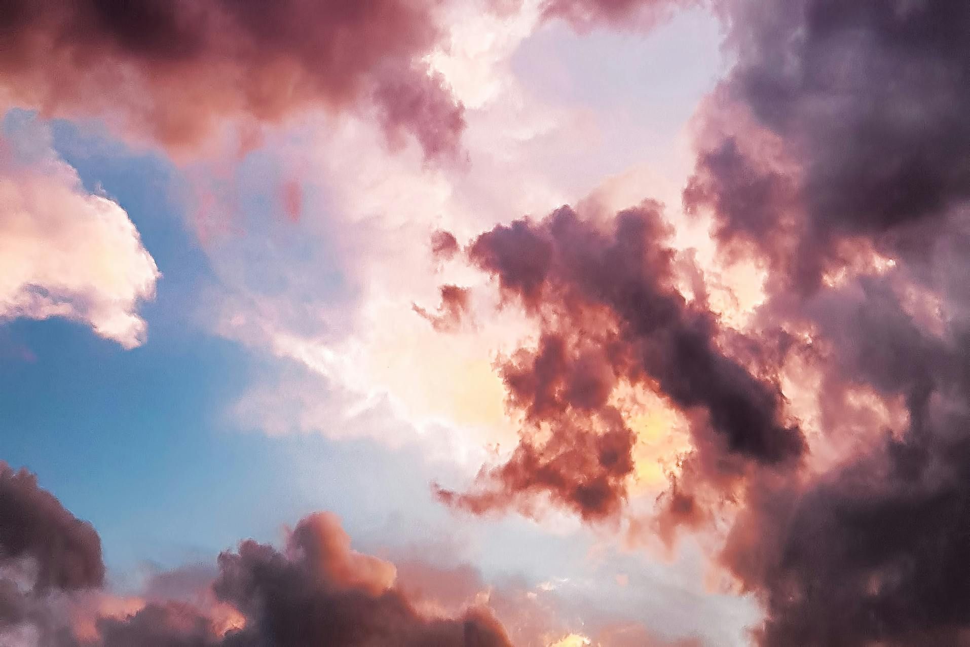 A sunset with a lot of clouds in the sky
