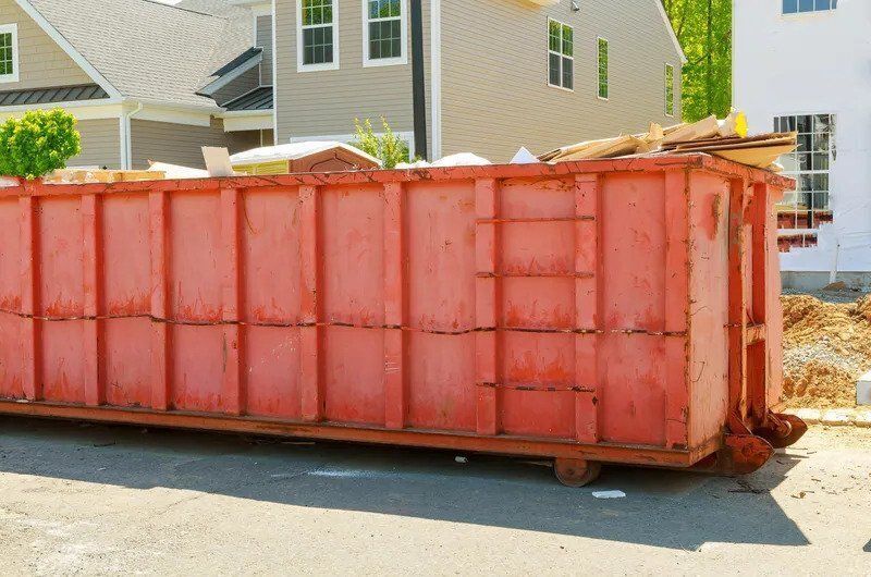 renting dumpster on incline