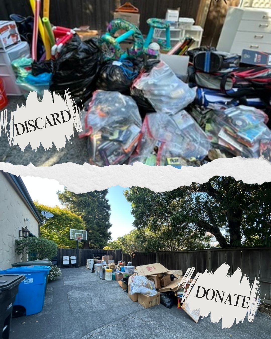 Pile of trash labeled 