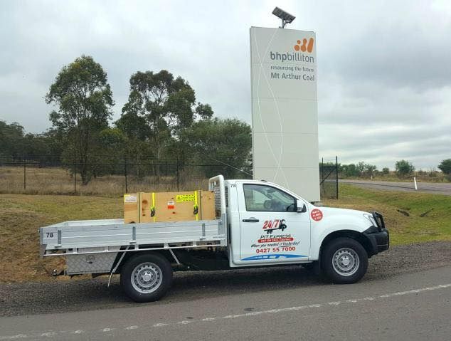 White Truck is Parked on the Side of the Road — Pit Express in Newcastle, NSW
