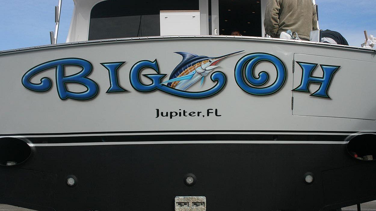 Stern of a boat named 