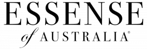 A black and white logo for essense of australia