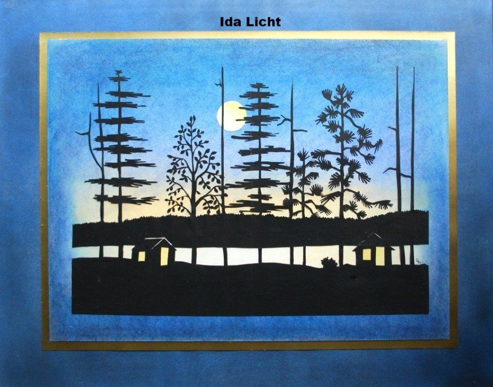 Ida Licht, knipwerk van een Zweeds meer