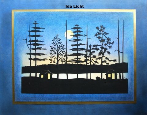 Ida Licht, knipwerk van een Zweeds meer