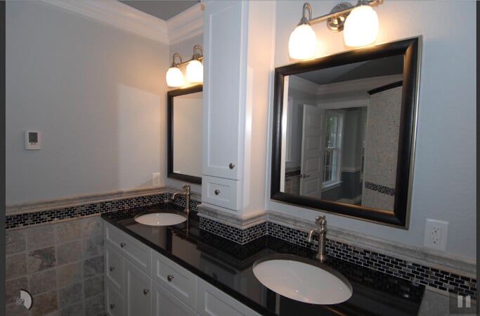 Bathroom Two Sinks and Mirror — Chesapeake, VA — All In Builders