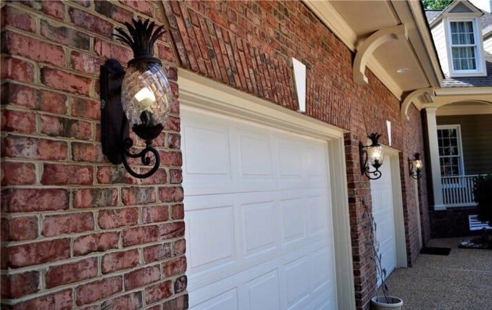 White Garage Door with Lights — Chesapeake, VA — All In Builders