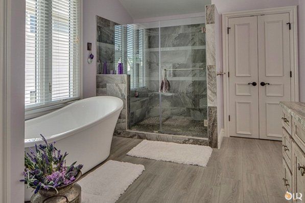Bathroom with Bathtub and Shower Area — Chesapeake, VA — All In Builders