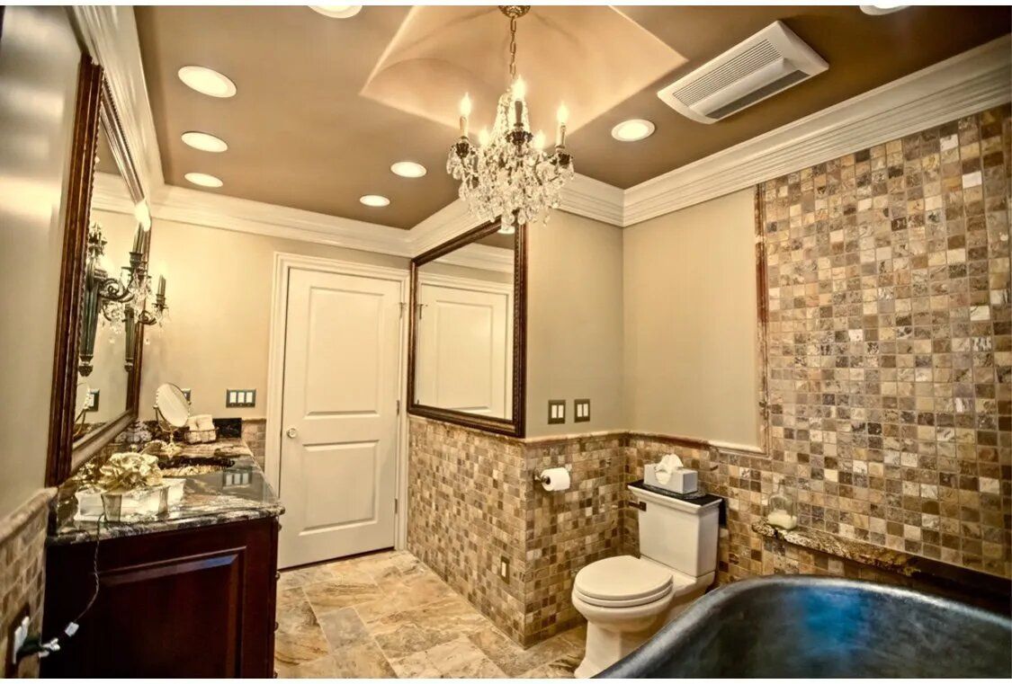 Gold Lighted Bathroom — Chesapeake, VA — All In Builders