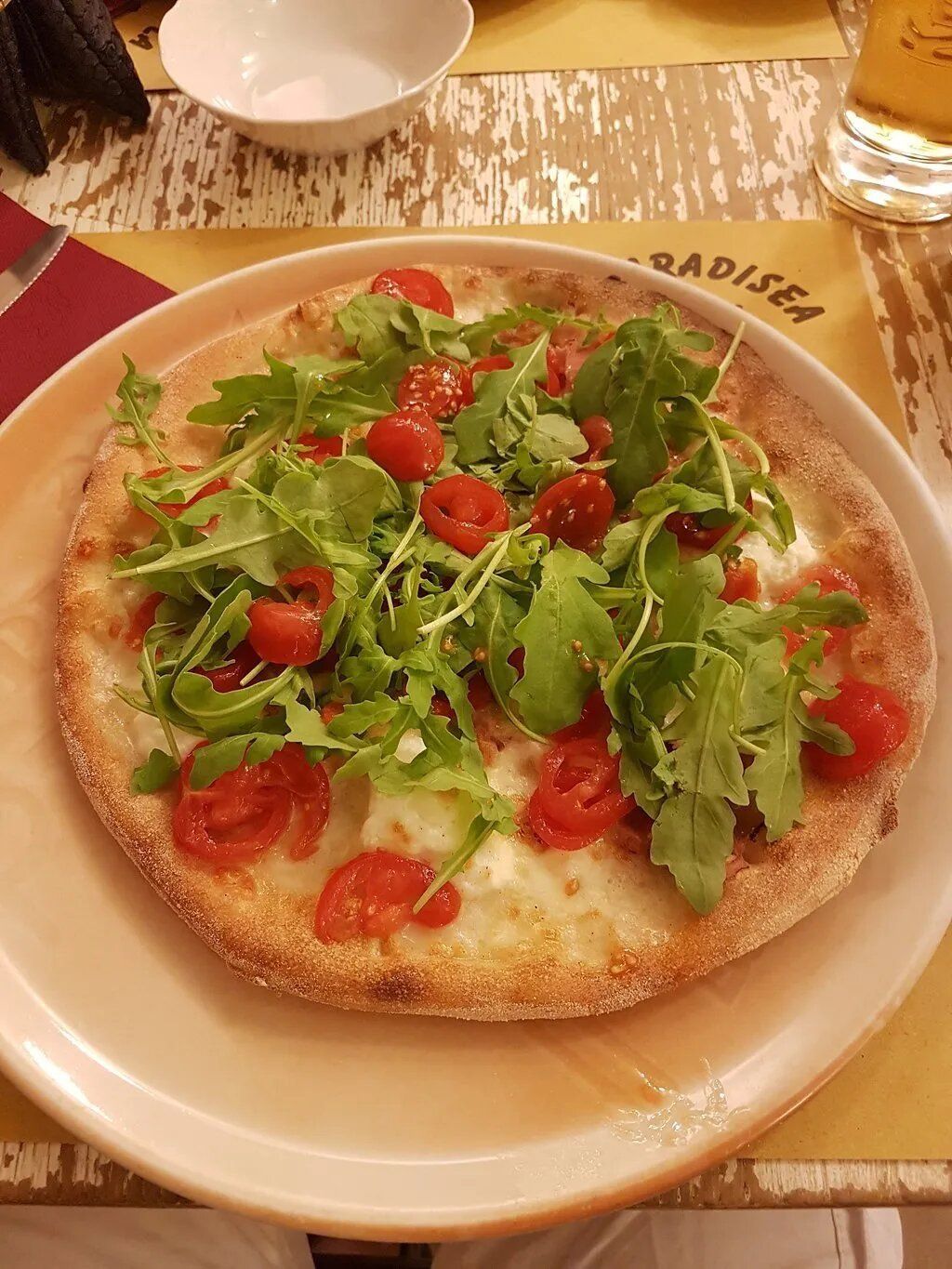 Pizza con rucola