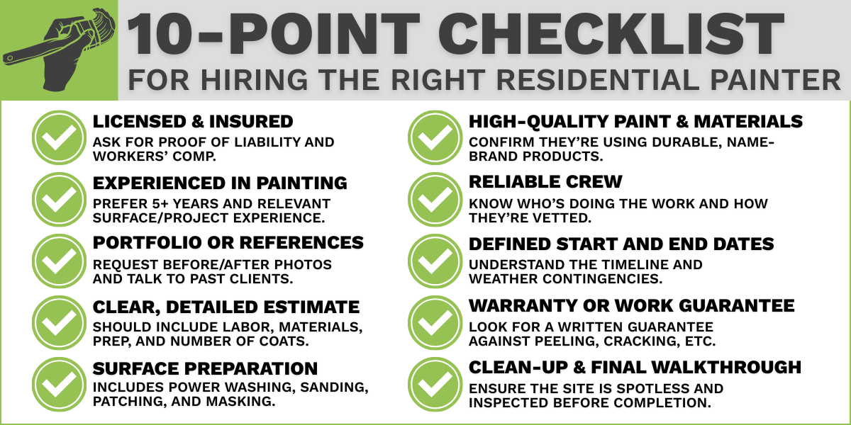 infographic on describing what to ask painters before hiring them