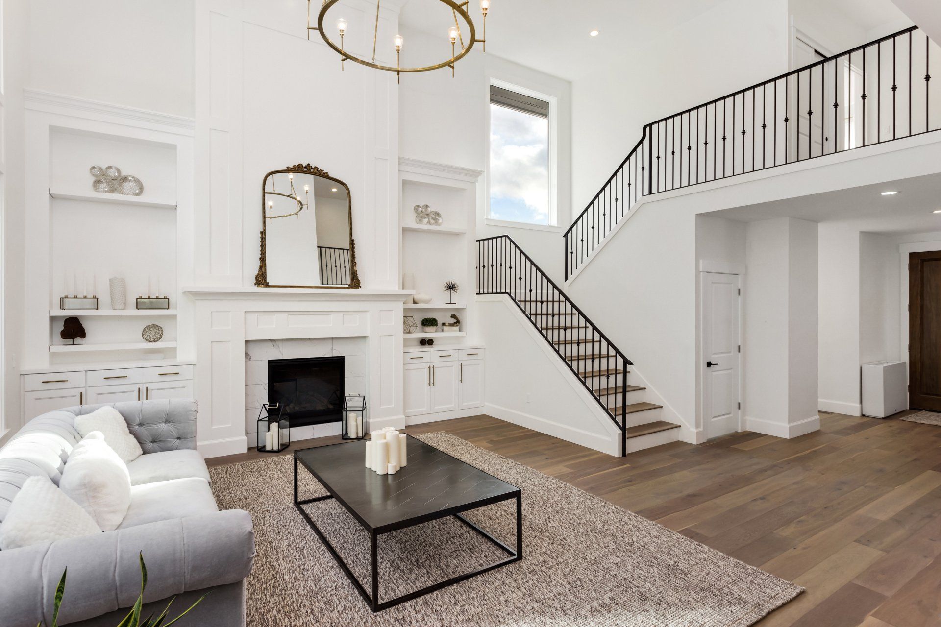 white interior paint project for residential Birmingham home